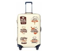 Cooking With Love - Copribagagli da viaggio, elastico, per valigie, 45-81 cm, Nero , M