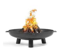 Braciere BALI da 80 cm in Acciaio Naturale - Spessore 2 mm, Altezza 22 cm, Larghezza 88 cm - coperchio optional Artigianato Europeo di Alta Qualità