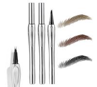 Cooklesa Eyebrow, Cooklesa Upgraded Natural Waterproof Eyebrow Pen with Microfine Tip, Two-Pronged Eyebrow Pencil, Long-Lasting Natural Brow 3D Waterproof Microblading Eyebrow Pen (3Mix)