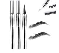 Cooklesa Eyebrow, Two-Pronged Eyebrow Pencil, Natural Waterproof Eyebrow Pen With Microfine Tip, 2024 Upgraded Natural Brows Eyebrow Pen, 3D Waterproof Microblading Eyebrow Pen (2pcs C)