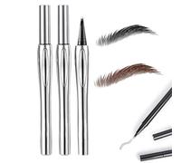 Cooklesa Eyebrow, Two-Pronged Eyebrow Pencil, Natural Waterproof Eyebrow Pen With Microfine Tip, 2024 Upgraded Natural Brows Eyebrow Pen, 3D Waterproof Microblading Eyebrow Pen (2pcs B)