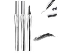 Cooklesa Eyebrow, Two-Pronged Eyebrow Pencil, Natural Waterproof Eyebrow Pen With Microfine Tip, 2024 Upgraded Natural Brows Eyebrow Pen, 3D Waterproof Microblading Eyebrow Pen (Black)