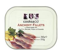 Cooks & Co Filetti di Acciughe in Olio di Girasole Pesce in Scatola 365g