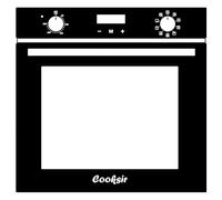 Cooksir Forno da incasso 60CM, 60 Litri con Spina, 2800Watt, 9 Funzioni, Manopola, Timer Elettronico 10 Ore, Doppio Tubo Superiore, Ventola Posteriore, con Accessori, 230 V, 50 Hz