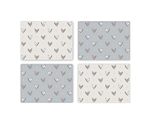 Cooksmart - Confezione da 4 tovagliette all'Americana, Blue, Each Mat Measures 29 x 21.5cm