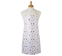 Cooksmart Grembiule impermeabile in PVC dal design britannico, grembiule da donna per pulizia o cucina, grembiule impermeabile per donne con coulisse, a pois