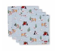 Cooksmart Set di 4 tovaglioli natalizi dal design britannico, tovaglioli natalizi per feste, eventi e cene di Natale, tovaglioli di cotone per tutte le occasioni festive, Natale in fattoria