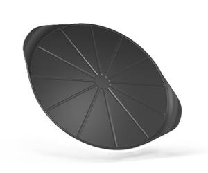 COOKUT Il fantastico piatto per pizza con taglio pizza - Dimensioni: 33 cm - colore grafite (nero)
