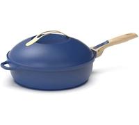 COOKUT - La Favolosa Padella 8 in 1 'Piccolo Modello 24 cm' - Utensile Multifunzione Con 2 Maniglie Rimovibili, Cestello Vapore/Frittura, Spatola in Legno - SAPHIR