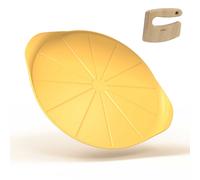 COOKUT Le Formidable Piatto Pizza in Metallo 33cm Giallo Mango con Tagliapizza