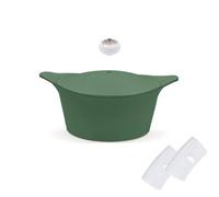 Cookut - MA Jolie COCOTTE Verde Fougere Corpo senza Bottoni 28 CM