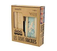 COOKUT - Set SOOSHI - Kit per la preparazione di sushi maki super facili con maki maker in bambù, bacchette e ricettario