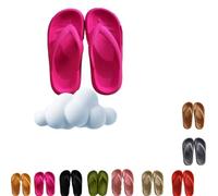 cookx Cloudies Women's Flip Flop, Soft and Comfortable Flip Flop, Non Slip Thick Cloudies Flip Flop, Women's Cloudies Flip Flop (40,Rose Red)