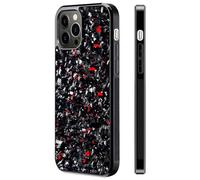 cookx Forged Carbon Fiber Phone Case,Magnetic Case Cover For Iphone Shockproof Phone Case,Support Wireless Charging (for iPhone 12 Pro,Red)