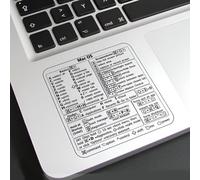 cookx Keyboard Shortcut Stickers, Shortcut Key Sticker Adhesive Sticker Accessories, Shortcut Key Tips Waterproof Computer Sticker Laptop Desktop Keyboard Stickers (Mac OS-1 * 2)