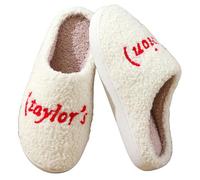 COokx Pantofole a forma di fumetto per donne e uomini, morbide, calde, leggere, antiscivolo, graziose, comode, per interni ed esterni, a forma di cuore, per incontrare di notte a fungo, Versione di