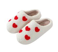COokx Pantofole a forma di fumetto per donne e uomini, morbide, calde, leggere, antiscivolo, graziose, comode, per interni ed esterni, a forma di cuore, per incontrare di notte a fungo, Piccolo Cuore