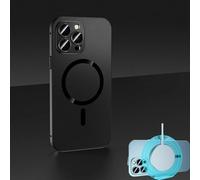 cookx Superideamall Magnetic Charging Anti-Collision Matte Protective Case,Superideamall Super Idea Mall Phone Case,Magnetic Charging Anti-Collision Matte Protective Case (15 ProMax,Black)