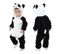 COOKY.D Costume Cosplay di Halloween Unisex con Cappuccio a Forma di Animale per Neonati Maschi e Femmine, 6-12 Mesi,Panda