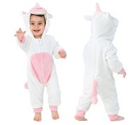 COOKY.D Costume Cosplay di Halloween Unisex con Cappuccio a Forma di Animale per Neonati Maschi e Femmine, 18-24 Mesi,Bianco