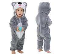 COOKY.D Costume Cosplay di Halloween Unisex con Cappuccio a Forma di Animale per Neonati Maschi e Femmine, 30-36 Mesi,Koala