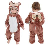 COOKY.D Ragazzine Ragazzi Incappucciato Vestito da Costume Invernale A Maniche Lunghe da Romper per 12-18 Mesi,Scoiattolo