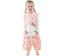 COOKY.D Sacco Nanna Unisex con Piedi Coperta Traspirante Indossabile per Bambini Senza Maniche,1-3 Anni Gatto