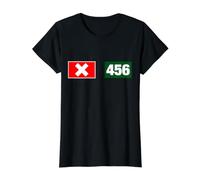 Cool 456 Code Number Illustration Novelty Graphic Designs Maglietta con Stampa Grafica Economica, Donna, Nero, S