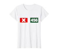 Cool 456 Code Number Illustration Novelty Graphic Designs Maglietta con Stampa Grafica Economica, Donna, Bianco, M