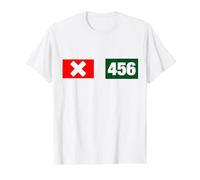 Cool 456 Code Number Illustration Novelty Graphic Designs Maglietta con Stampa Grafica Economica, Uomo, Bianco, S