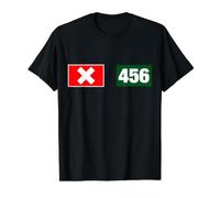 Cool 456 Code Number Illustration Novelty Graphic Designs Maglietta con Stampa Grafica Economica, Uomo, Nero, L