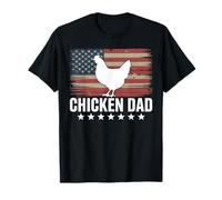 Cool 4th of July Chicken Dad Patriotic American Flag Party Maglietta