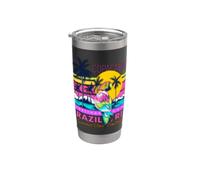 Cool Abstract Brazil Summer Beach Graphic Design Bicchiere termico in acciaio inox doppia parete