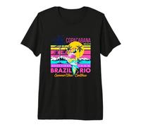 Cool Abstract Brazil Summer Beach Graphic Design Maglietta Premium