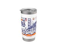 Cool Abstract Brooklyn Bridge New York Illustration Graphic Bicchiere termico in acciaio inox doppia parete