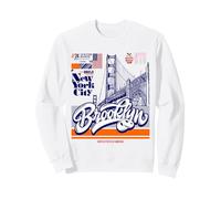 Cool Abstract Brooklyn Bridge New York Illustration Graphic Felpa
