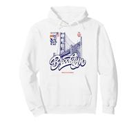 Cool Abstract Brooklyn Bridge New York Illustration Graphic Felpa con Cappuccio
