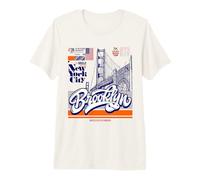 Cool Abstract Brooklyn Bridge New York Illustration Graphic Maglietta Premium