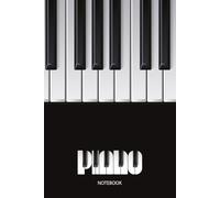 Cool Abstract Piano Black & White Keys Design Journal Paperback: 100 Blank Ruled Pages 6x9 inch: I Love Piano, I Love Music