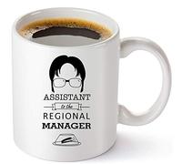 COOL AF Tazza da caffè Assistant To The Regional Manager, The Office Gifts - Dwight Schrute The Office Merchandise - Tazza da collezione Dunder Mifflin da 325 ml, per uomini e donne