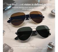 Cool AI Smart Glasses Occhiali da sole Bt stile Steampunk avanzato con display Pilot Smart Glasses Traduzione Oro Nero