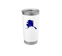 Cool Alaska Map Alaska Flag Design Bicchiere termico in acciaio inox doppia parete