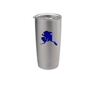 Cool Alaska Map Alaska Flag Design Bicchiere termico in acciaio inox doppia parete
