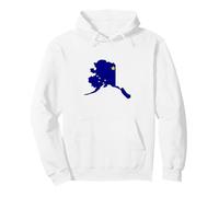 Cool Alaska Map Alaska Flag Design Felpa con Cappuccio