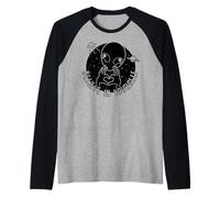 Cool Alien Amico proclama Amore per sé - UFO Alien Divertenti Maglia con Maniche Raglan