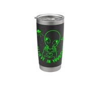 Cool Alien Buddy proclamando l'amore di sé - divertente Alien UFO Bicchiere termico in acciaio inox doppia parete