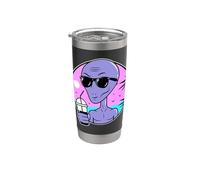 Cool Alien Drinking Summer Juice Illustration Graphic Design Bicchiere termico in acciaio inox doppia parete