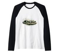 Cool Alligator Coccodrillo Amante Uomini Donne Bambini Vintage Gator Maglia con Maniche Raglan