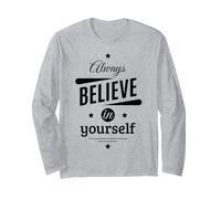 Cool Always Believe in Yourself Illustration Graphic Designs Maglia a Manica
