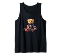 Cool Amazing Teddy Bear Karting Race of Champions Graphic Canotta